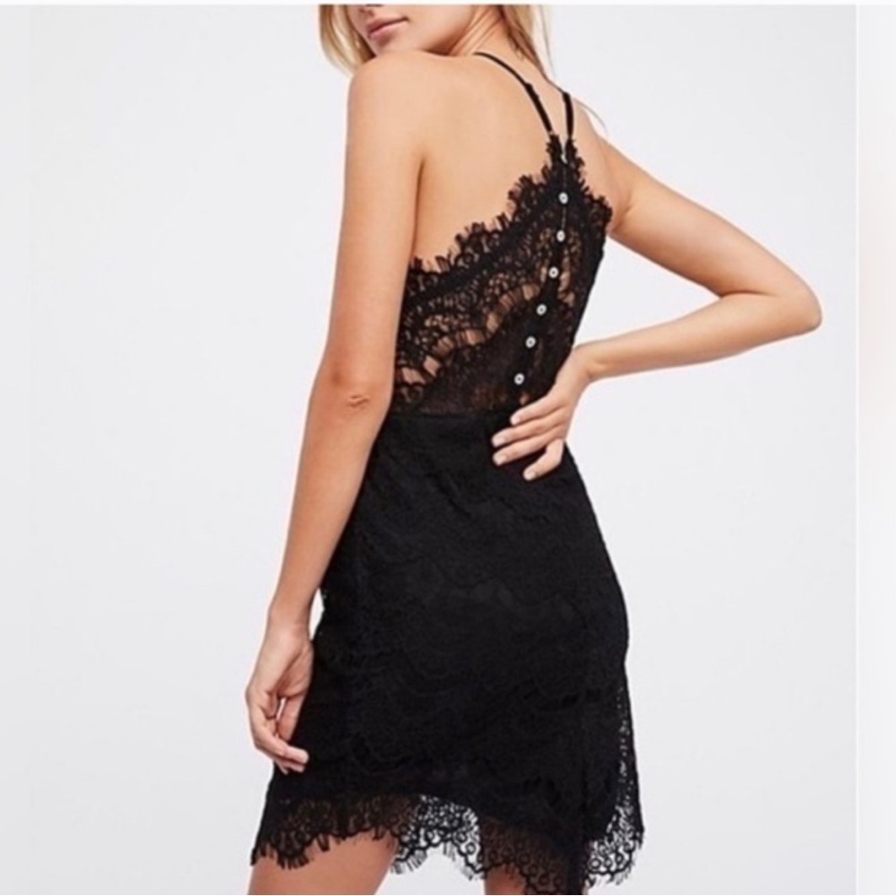 Intimately Free People Lace Black Dress XS NWT